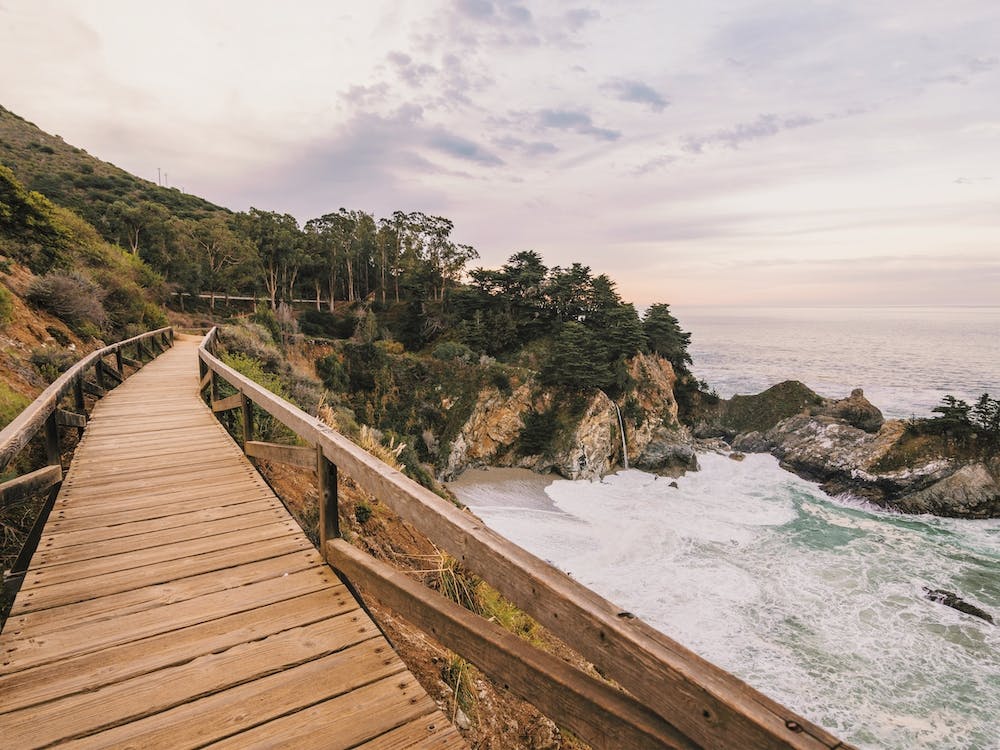Walkway Along Beach