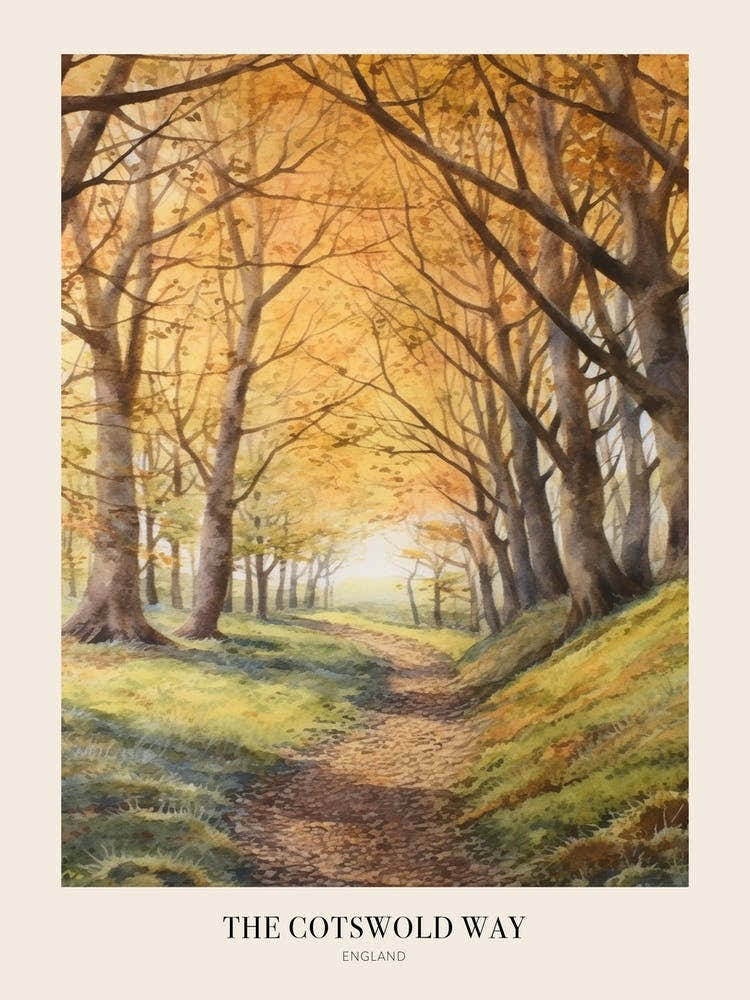 The Cotswold Way England 2 Uk Trail Poster