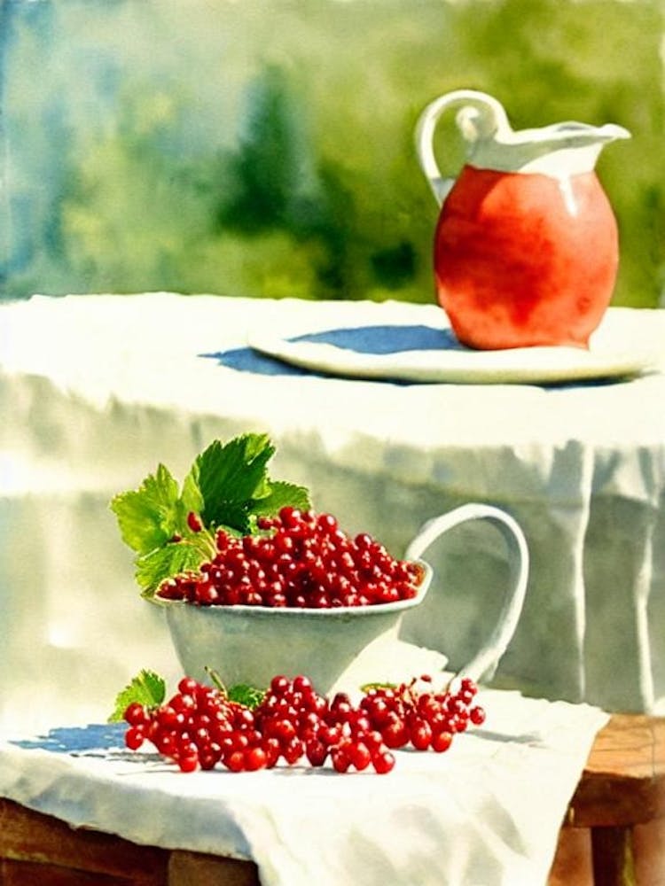 Redcurrant 1 Italian Watercolour fruit
