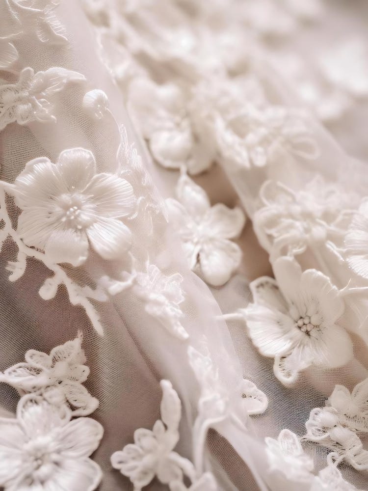 White Lace And Flowers