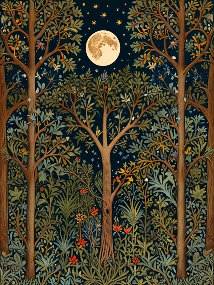 William Morris Moonlight In The Forest 181