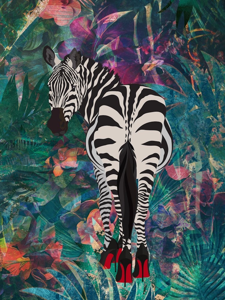 Zebra Heels Tropical Jungle