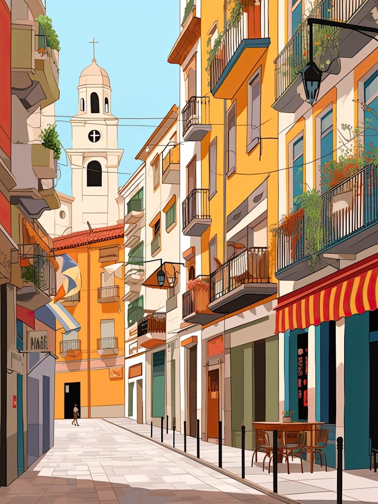 San Sebastian, Spain, Graphic Illustration 2