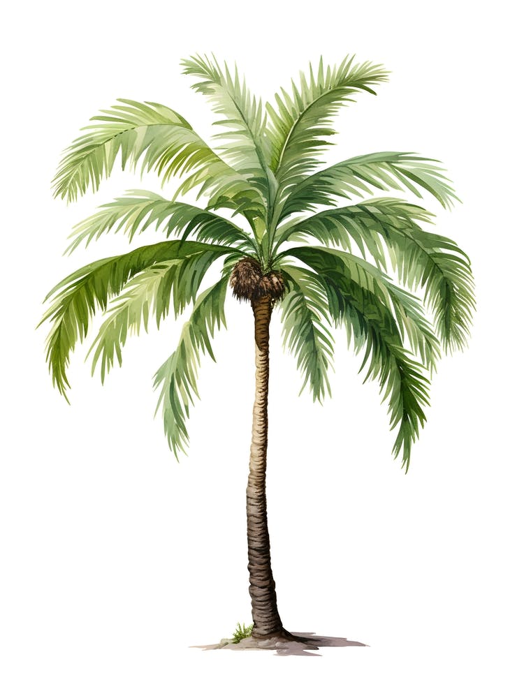 Palm Tree Isolated On White