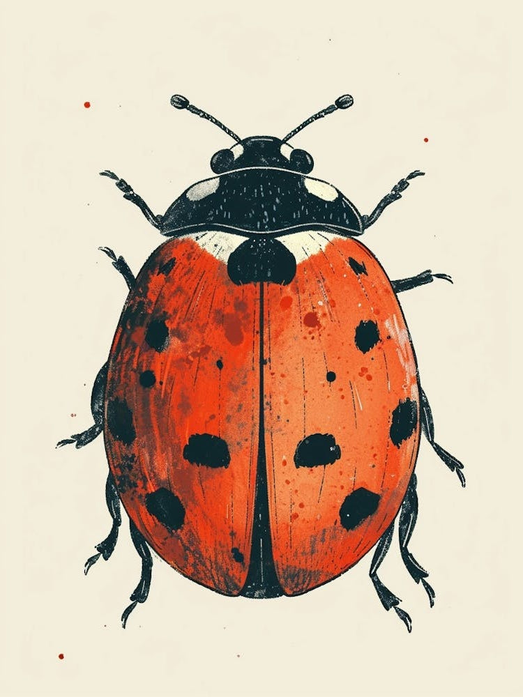 Colourful Insect Illustration Ladybug 21