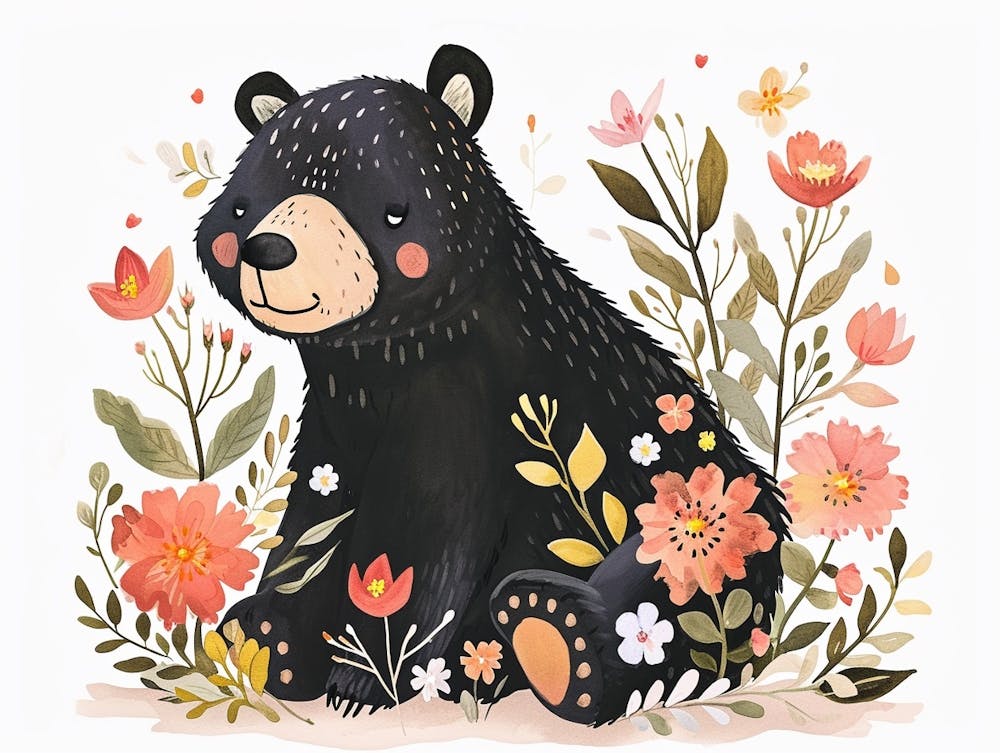 Little Floral Black Bear 2