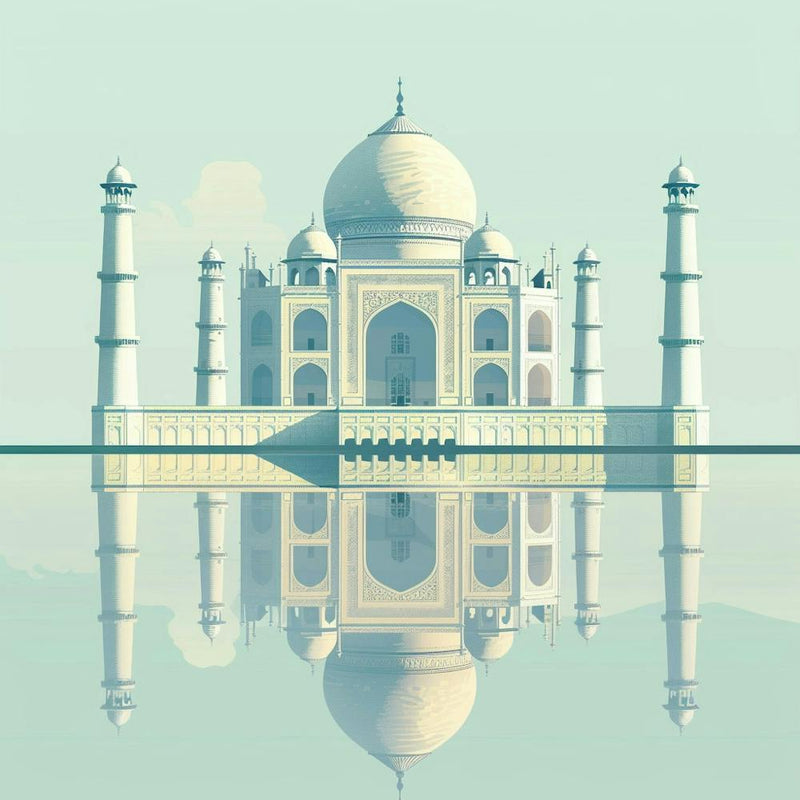 A Taj Mahal In Agra Minimal Illustration 1719953609 2