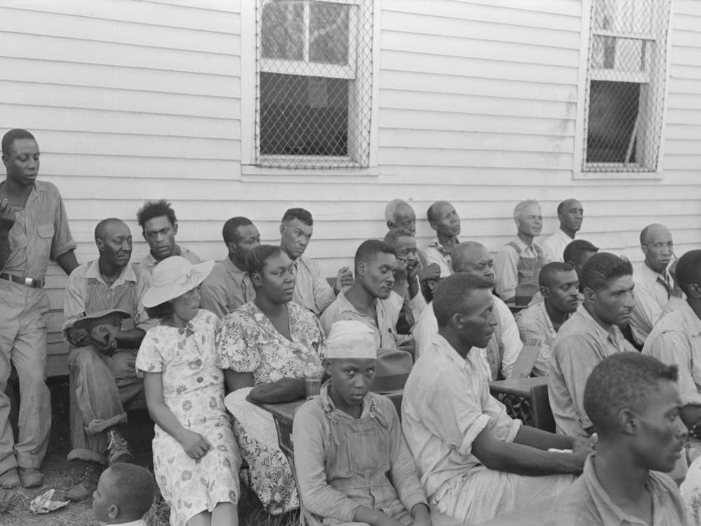 Group Of Clients At Meetings, Southeast Missouri Farms By Russell Lee