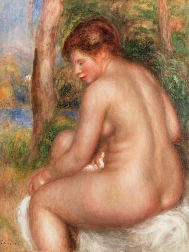 Bather In Three Quarter View, Pierre Auguste Renoir
