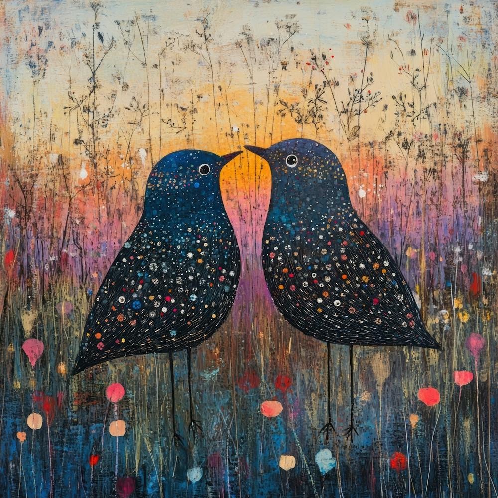 Birds In The Meadow