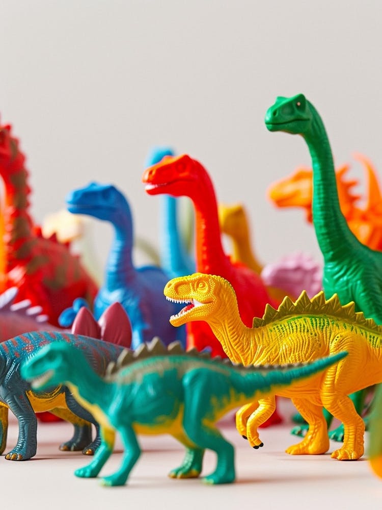 Colourful Toy Dinosaur Friends 1