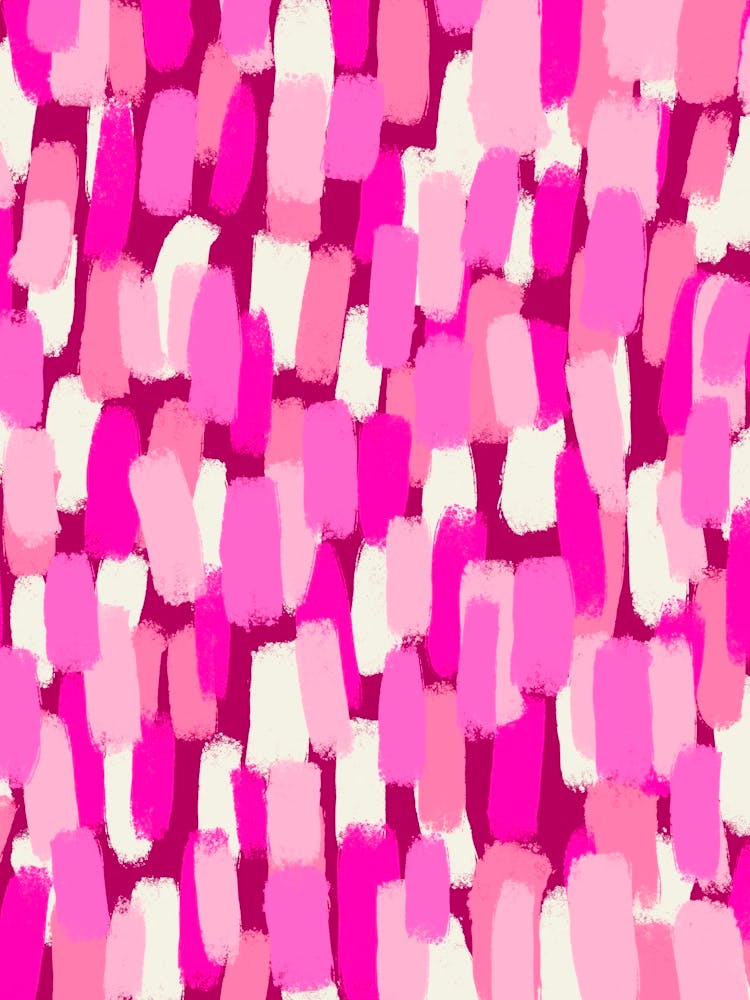 Pink And White Abstract Painting