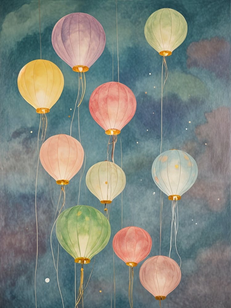 Rainbow Paper Lanterns