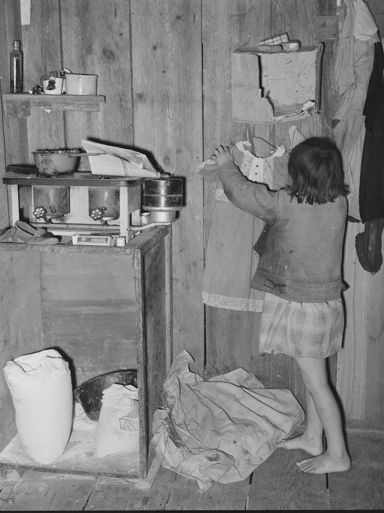 Corner Of Combined Kitchen Bedroom In House Provided For Migratory Berry Pickers Near Ponchatoula, Louisiana