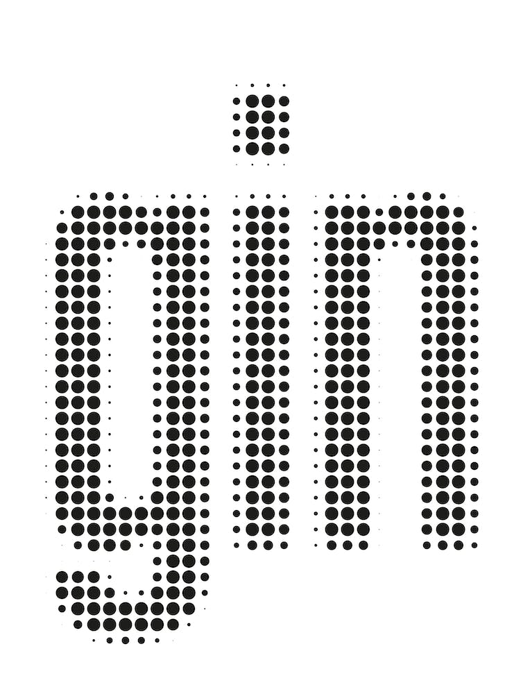 Gin out of focus typography