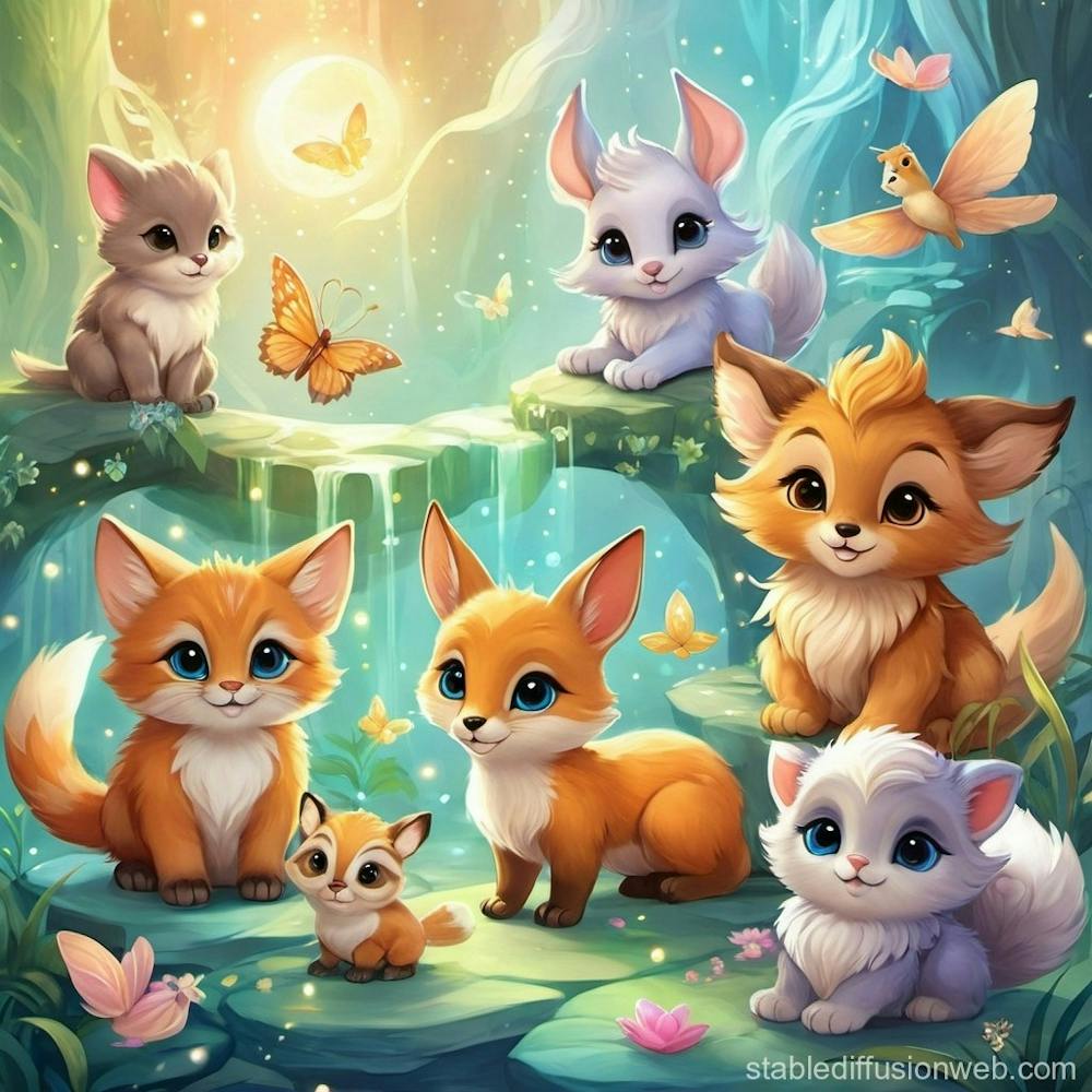 Cute wall decor of Squirrels and Foxes