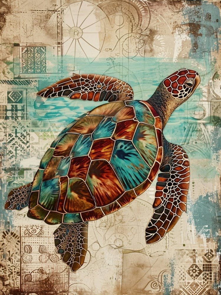 Wallpaper Style Sea Turtle 3