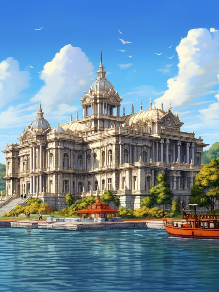 Dolmabahe Palace Pixel Art 8