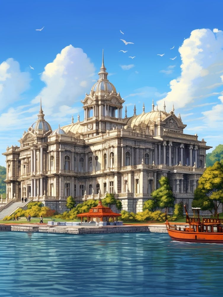 Dolmabahe Palace Pixel Art 8