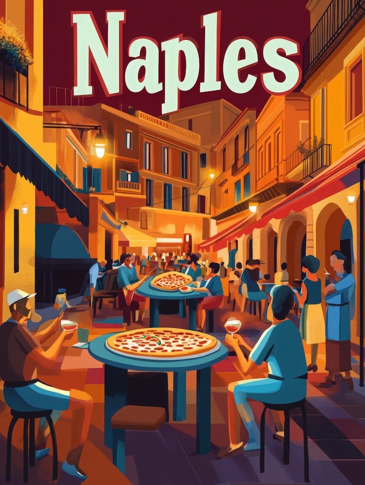 Aihrgdesign A 1970s Inspired Travel Poster For Naples Depicti 2d97b2cf C466 44d7 B310 3d6071bd0651 3