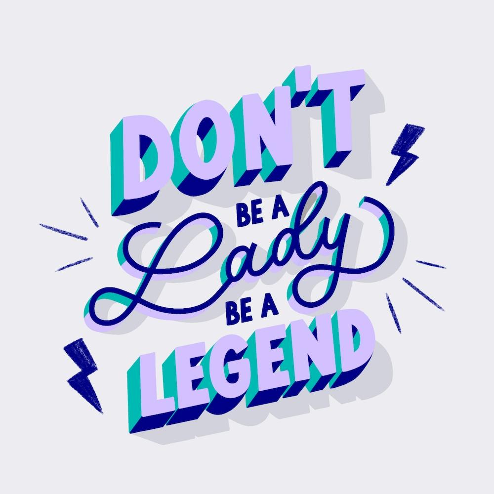 Don't Be A Lady Lilac Square