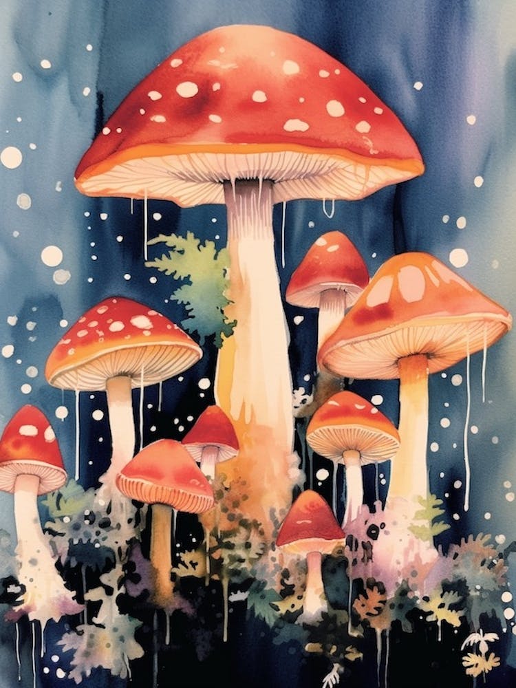 Mushroom Watercolour 7