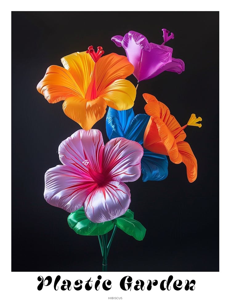 Bright Inflatable Flowers Poster Hibiscus 2