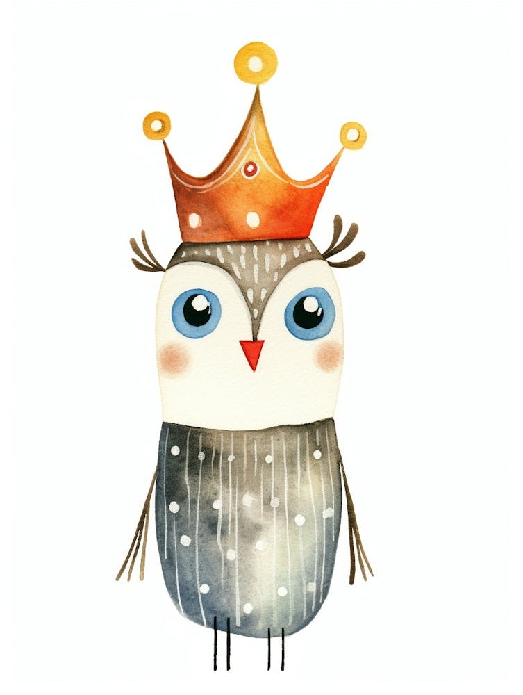 Little Owl 1 Wearing A Crown