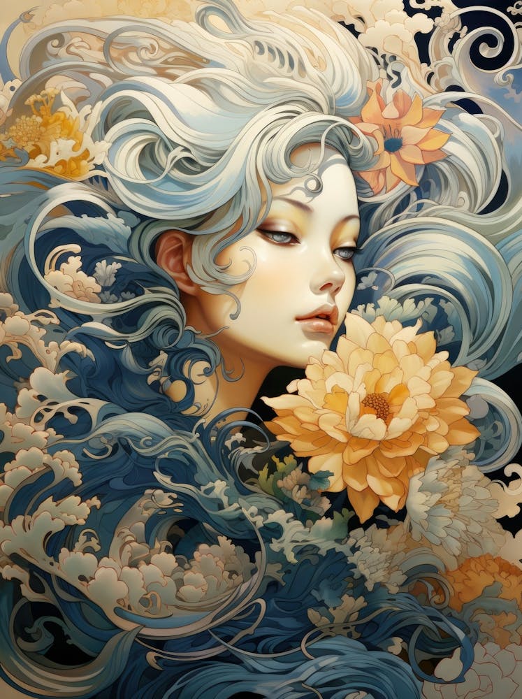 Woman With Flowers 12