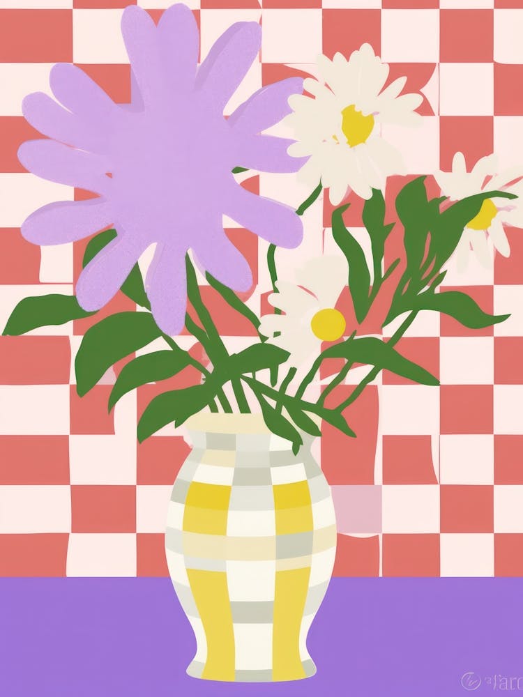 Wild Flowers Lilac Tones In Vase 4