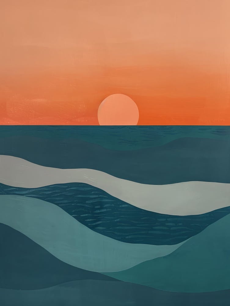 Sunset Over The Ocean 37