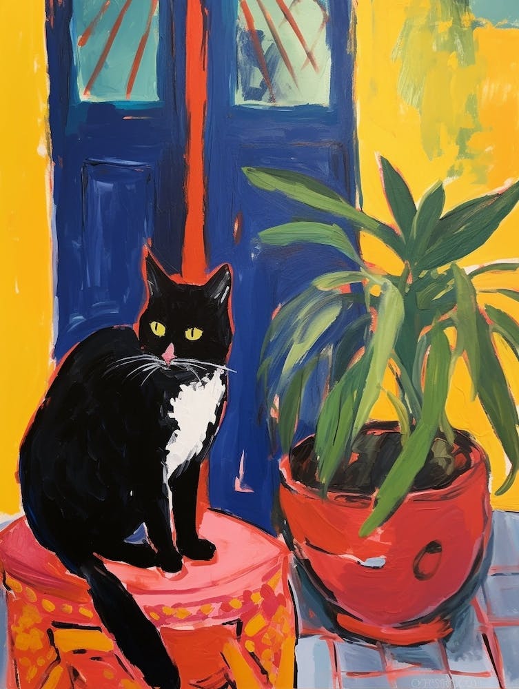 Painting Of A Cat In Agadir Morocco 3