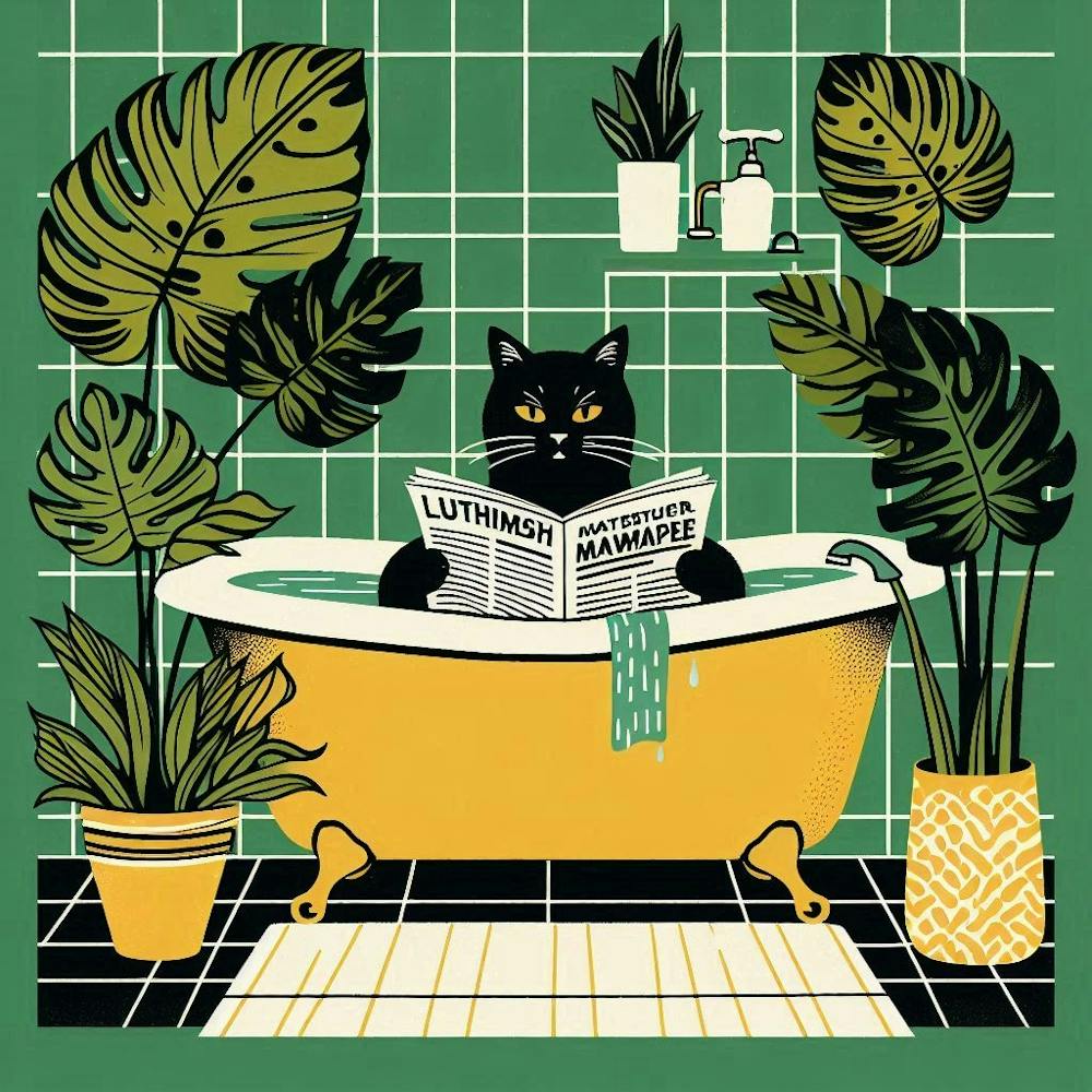 Cat In The Bath 5