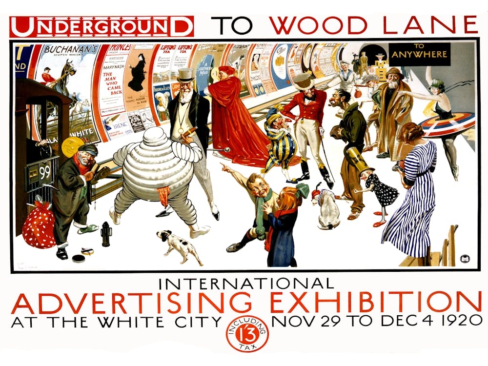 Werbeausstellung Vintage London Underground Poster