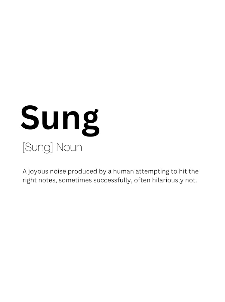 Sung Definition Meaning
