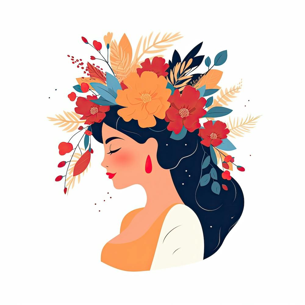 Bloom Body Art Girl Wit Flower Crown 