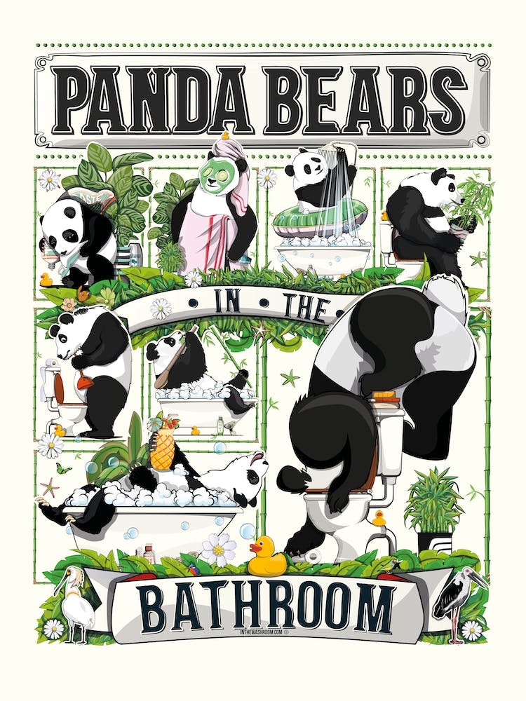 Panda Bears In The Bathroom