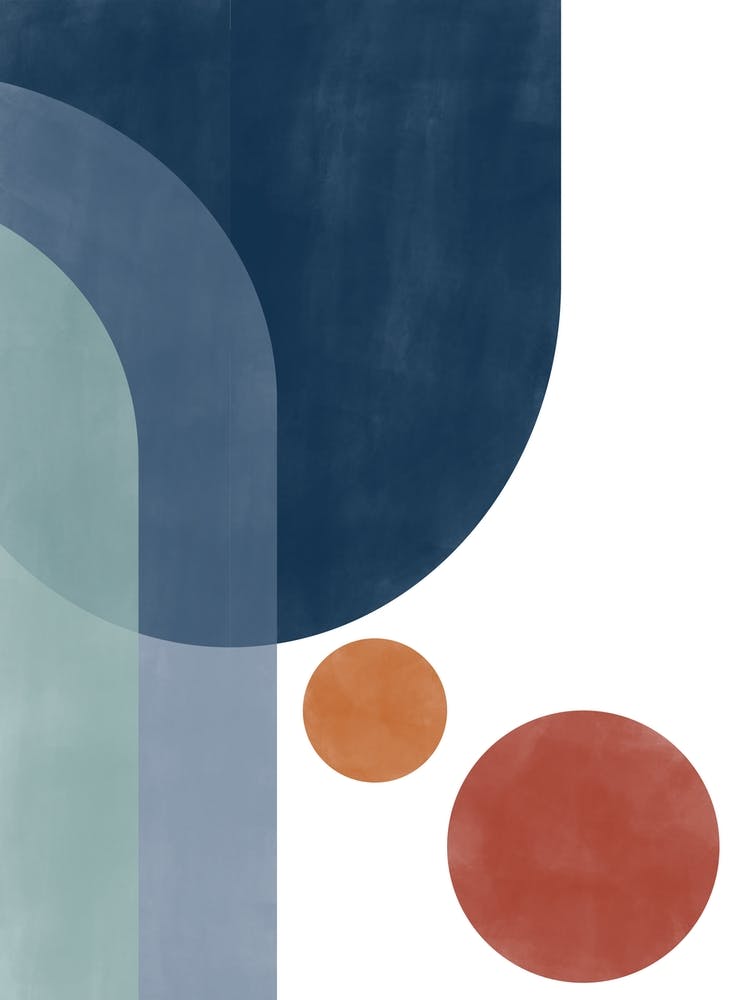 Arch and Circles Mid Century No.1