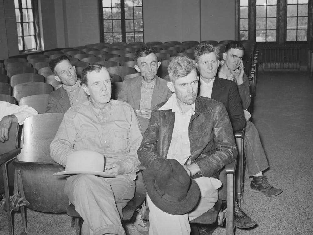 Meeting Of County School Commissioners, San Augustine, Texas By Russell Lee