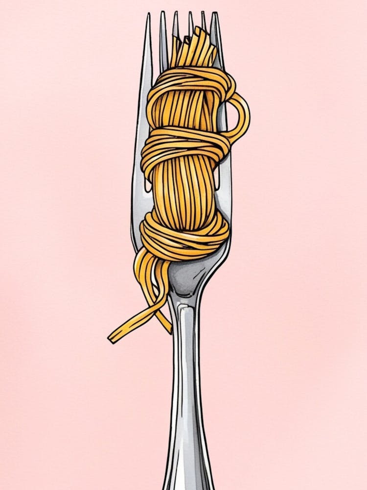 Fork With Spaghetti 2
