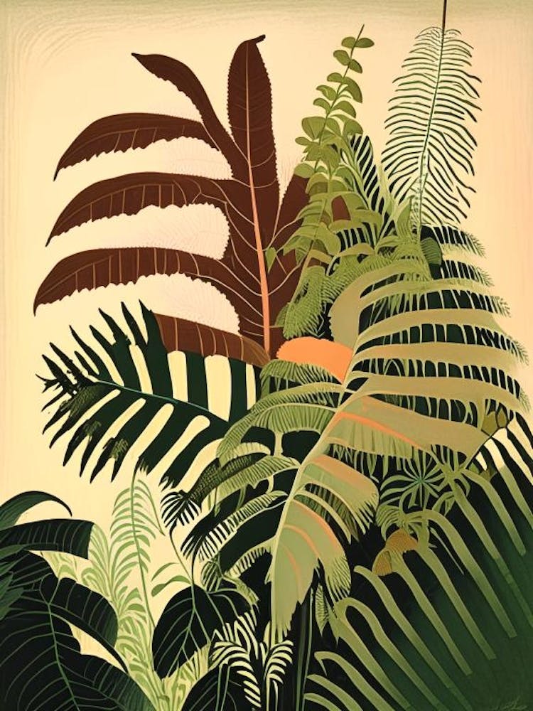 Australian Tree Fern Rousseau Inspired