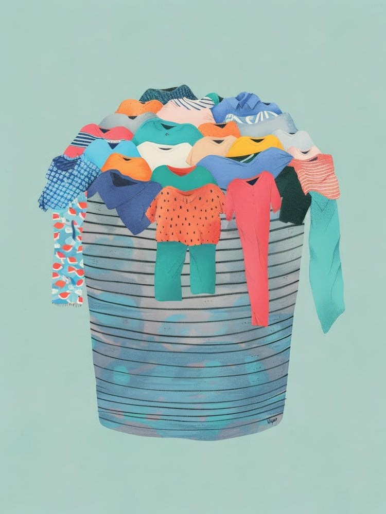 Laundry Basket Canvas Print