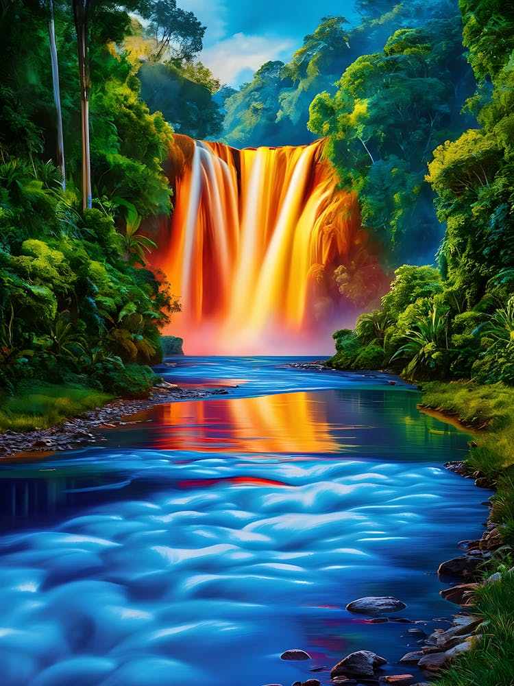 Waterfalls In The Jungle