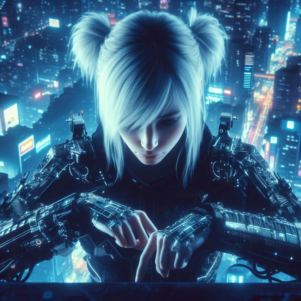 Cyberpunk female commando!!