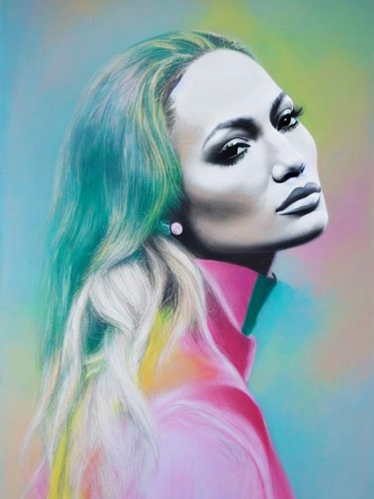 Jennifer Lopez 1 Colourful Illustration