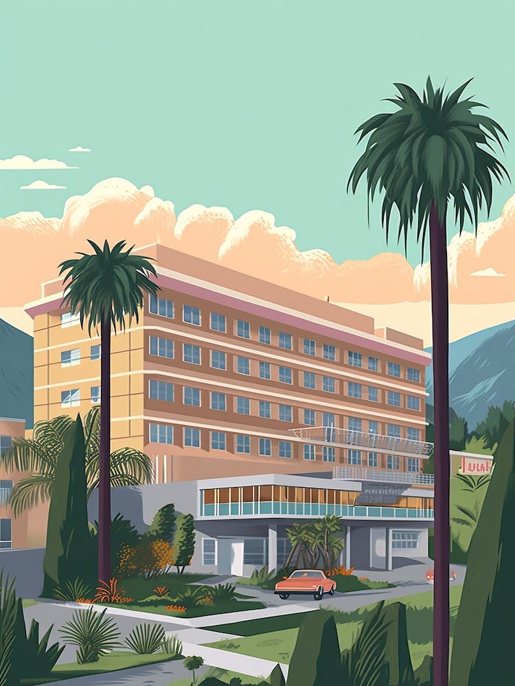 Los Angeles Usa Travel Illustration 2