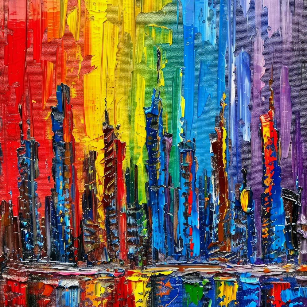 Rainbow City Skyline