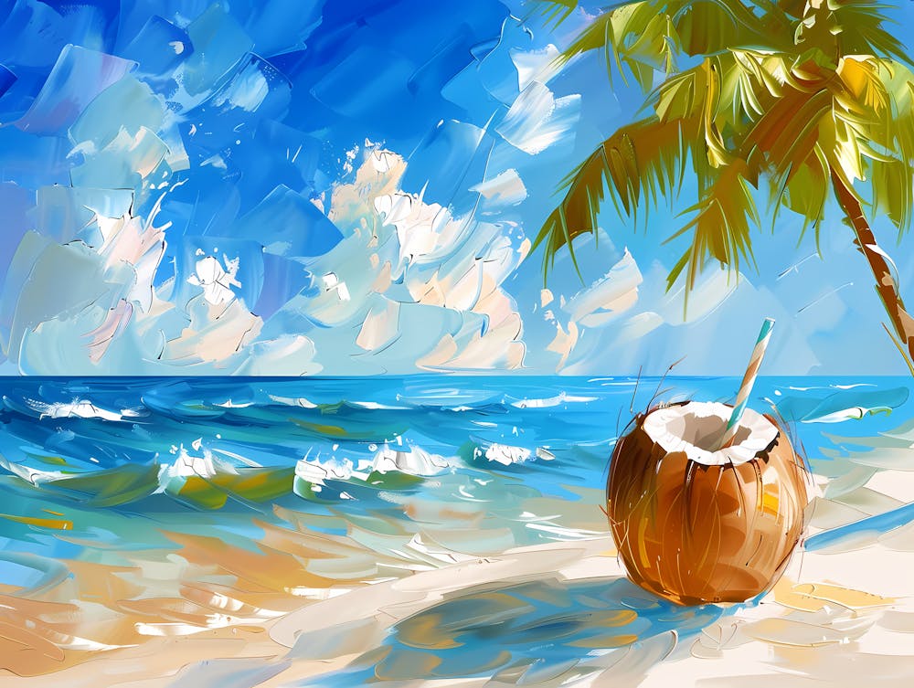 Kokosnuss am Strand