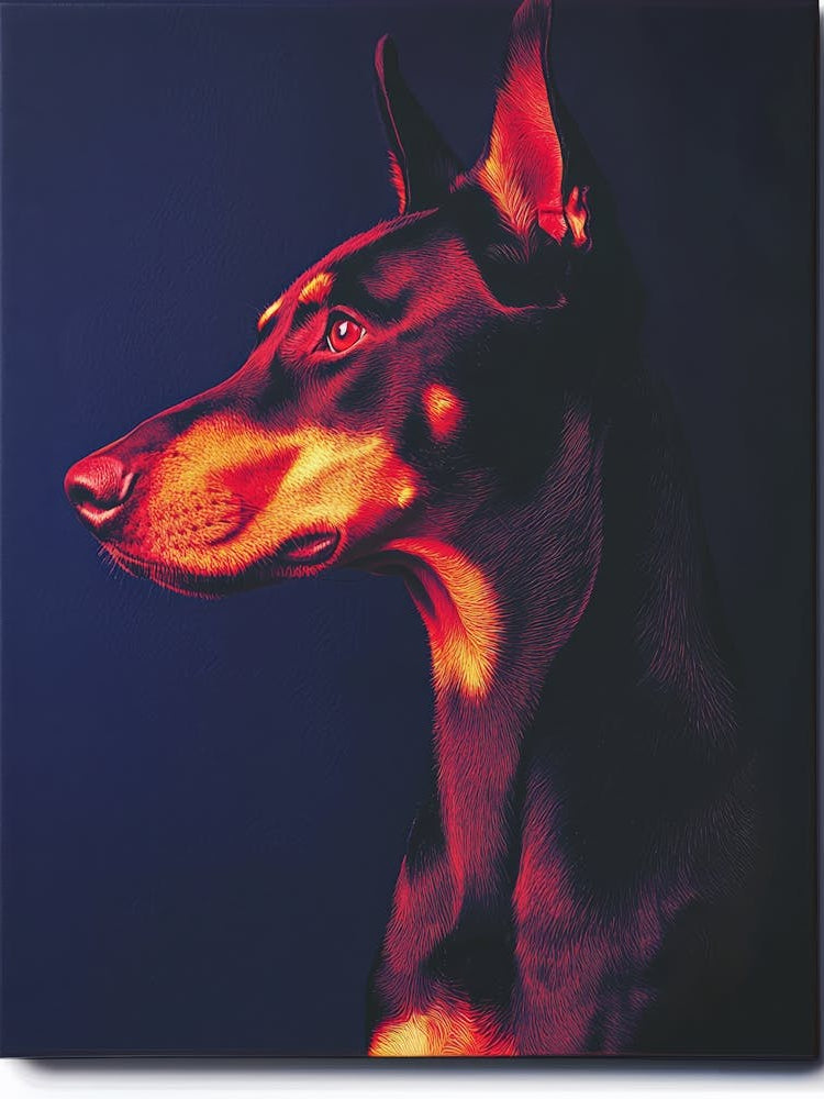 Doberman.Generated AI. Wall 1