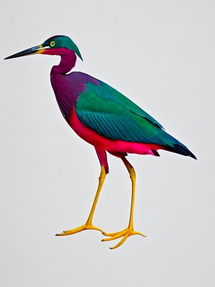 Green Heron 2 Origami Bird